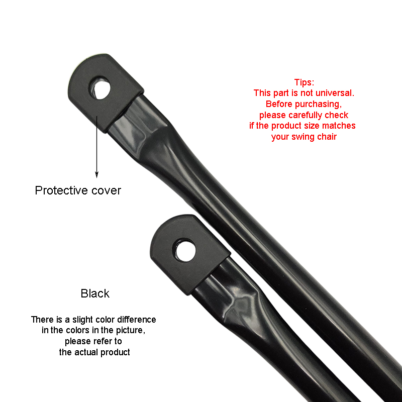thumbnail interactive-video image 1 of Garden Swing Replacement Rods 35.4 Inch - Black Metal Hanging Bars For Swing Seats 1 of 12