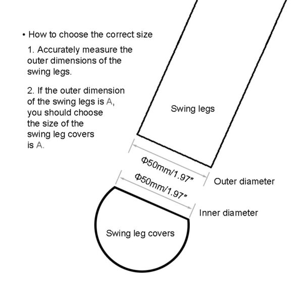 1.97" ball shaped porch swing replacement feet