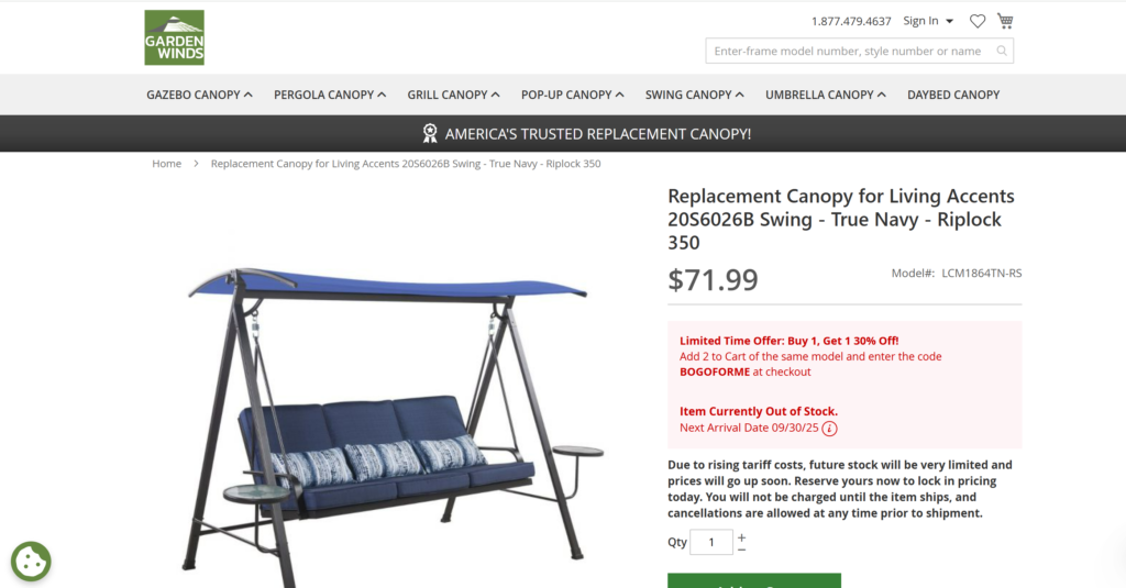 living accents 20s6026b swing