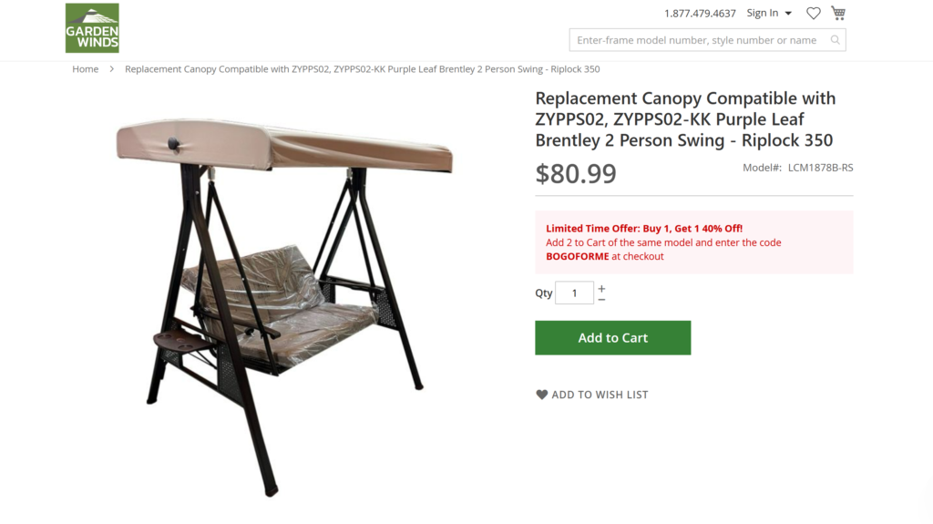 purple leaf zypps02 replacement canopy